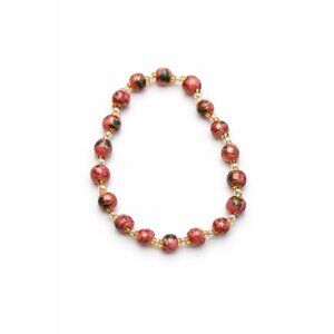 6.25" Pink Floral Stretch Bracelet